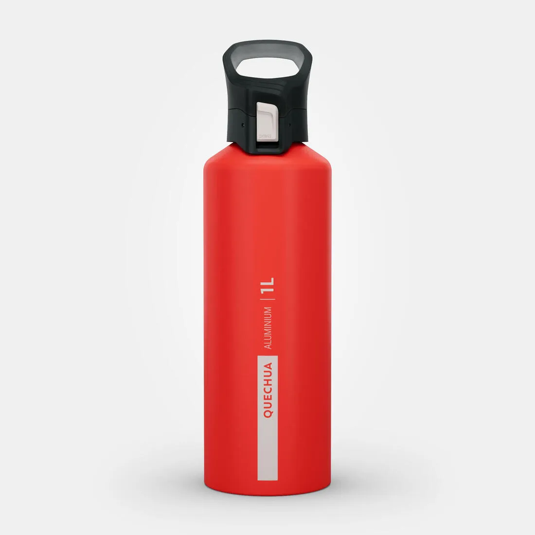 1 L aluminium water bottle with quick opening cap for hiking