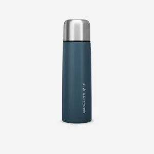 1 L stainless steel isothermal water bottle with cup for hiking