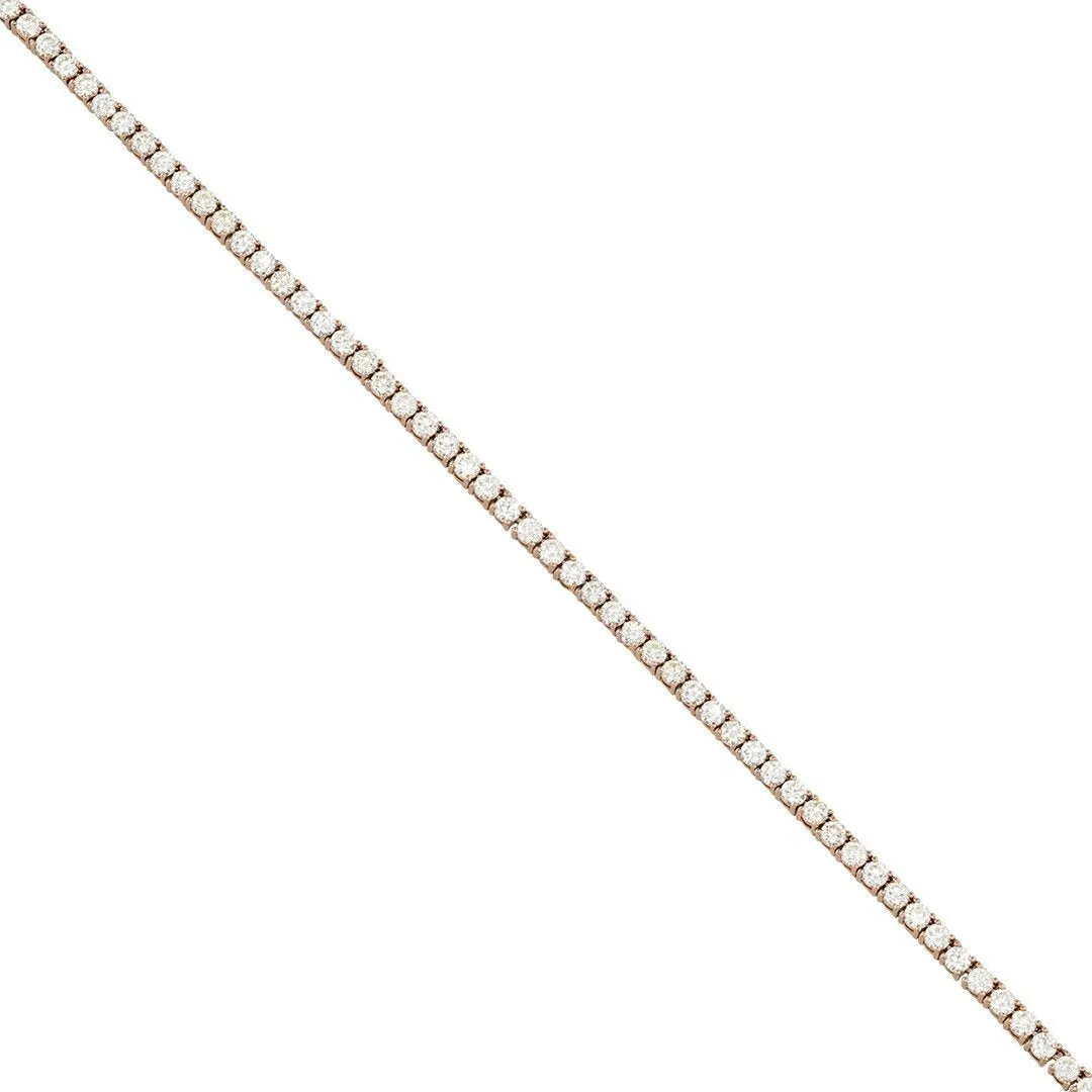 14k Gold Diamond Tennis Chain 3 mm 10.85 Ctw