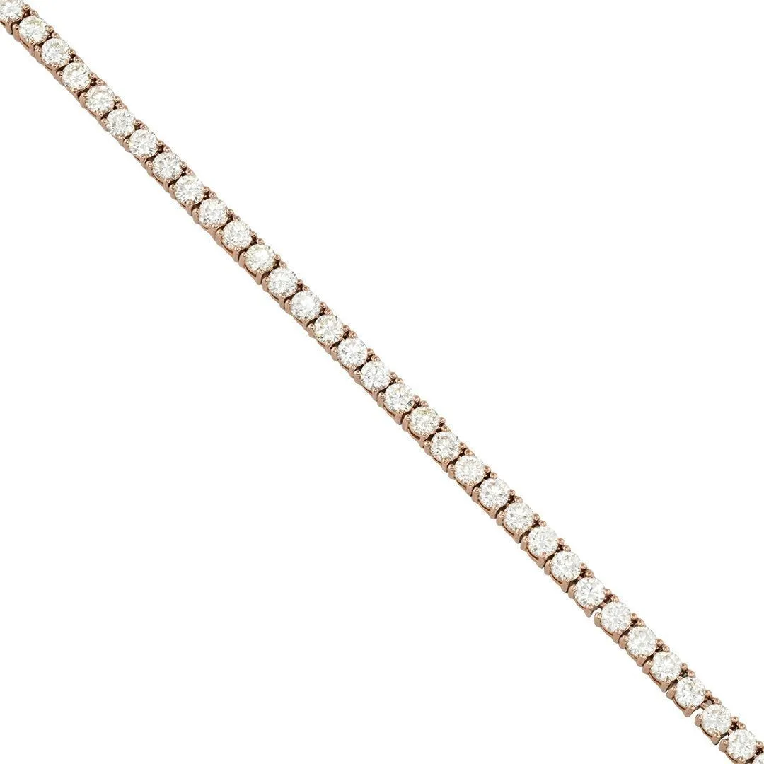 14k Gold Diamond Tennis Chain 3 mm 10.85 Ctw