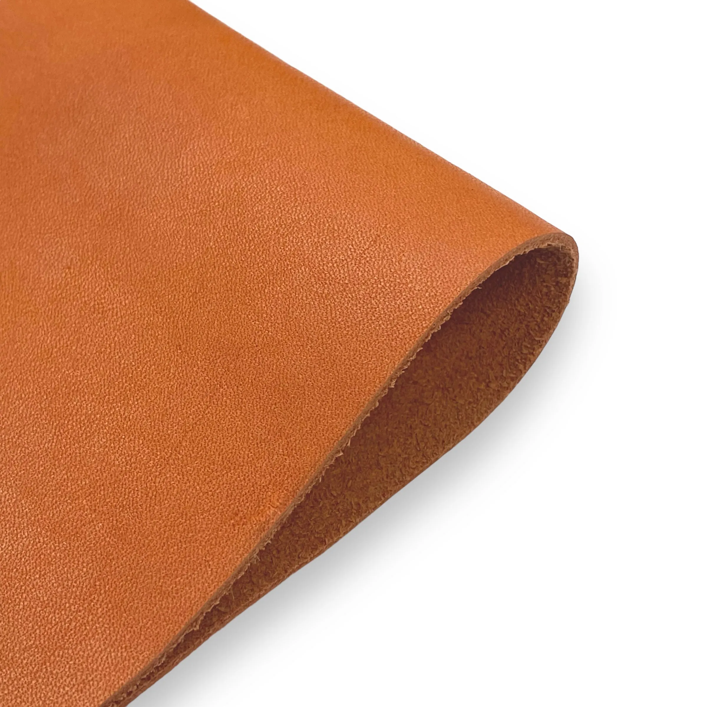 3oz (1.3mm) Cow Leather - Tangerine (per square foot)