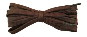 8 mm Flat Brown Cotton Trainer Shoelaces