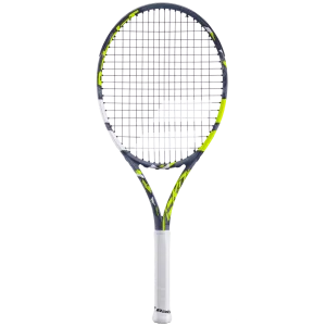 Babolat Pure Aero Alcaraz 250gm GRIP (1) JUNIOR 26 GRAPHITE Strung With Cover Yellow Gray Tennis Racket