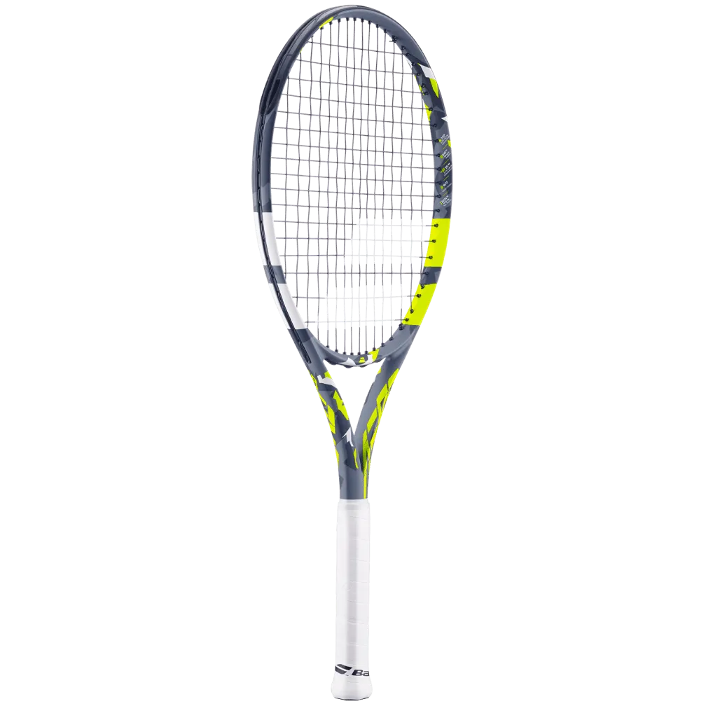 Babolat Pure Aero Alcaraz 250gm GRIP (1) JUNIOR 26 GRAPHITE Strung With Cover Yellow Gray Tennis Racket