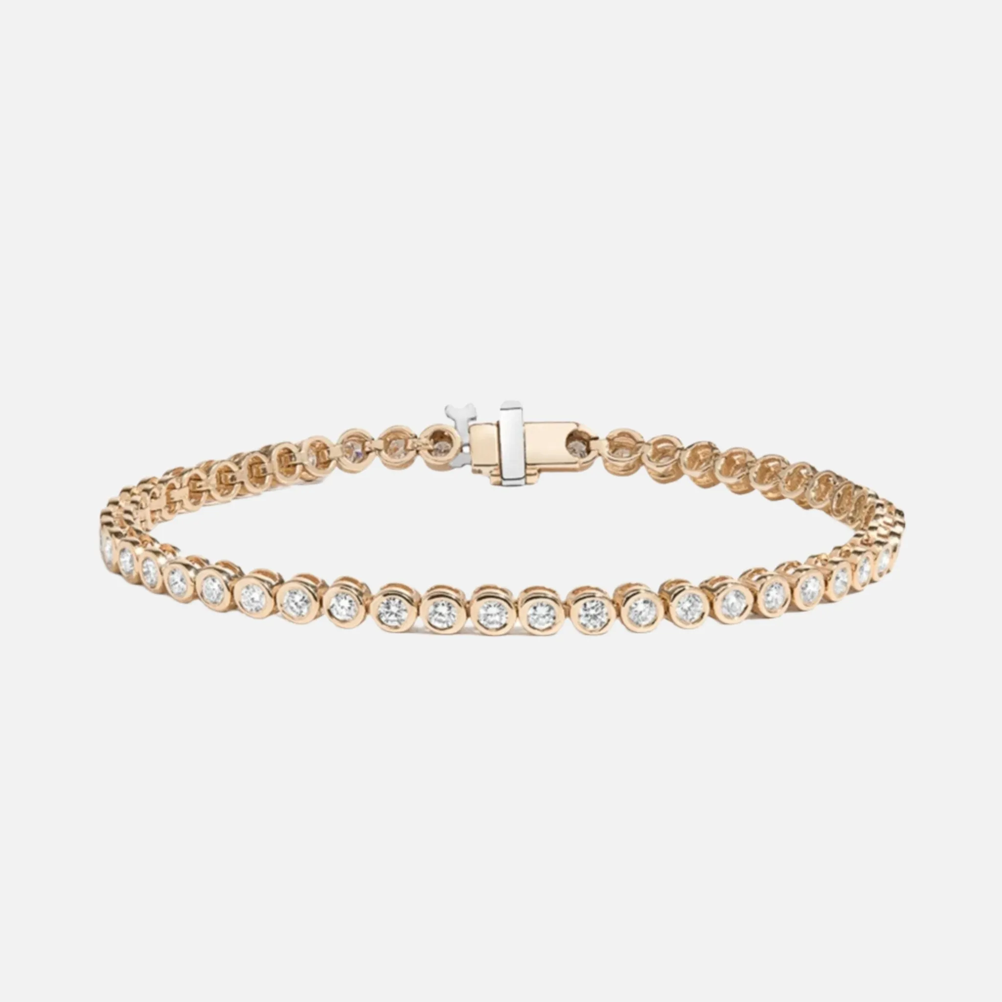 Bezel Tennis Bracelet, 2.4ct