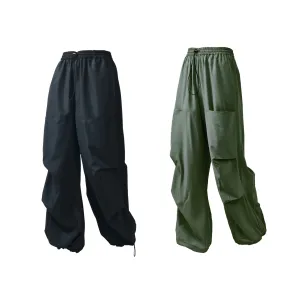 Black & Olive Air Parachute Pants