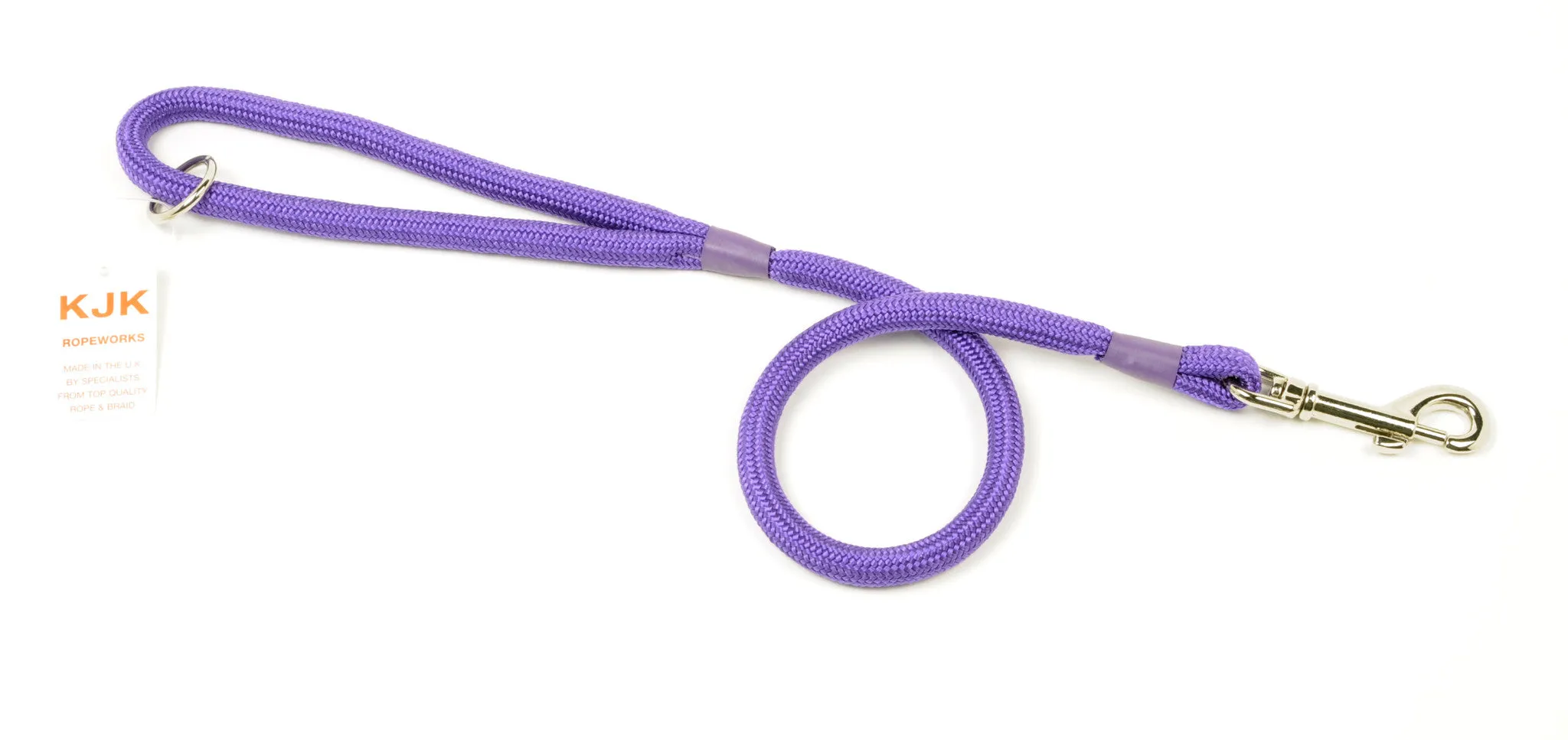 Braided Dog Lead with Clip and Ring