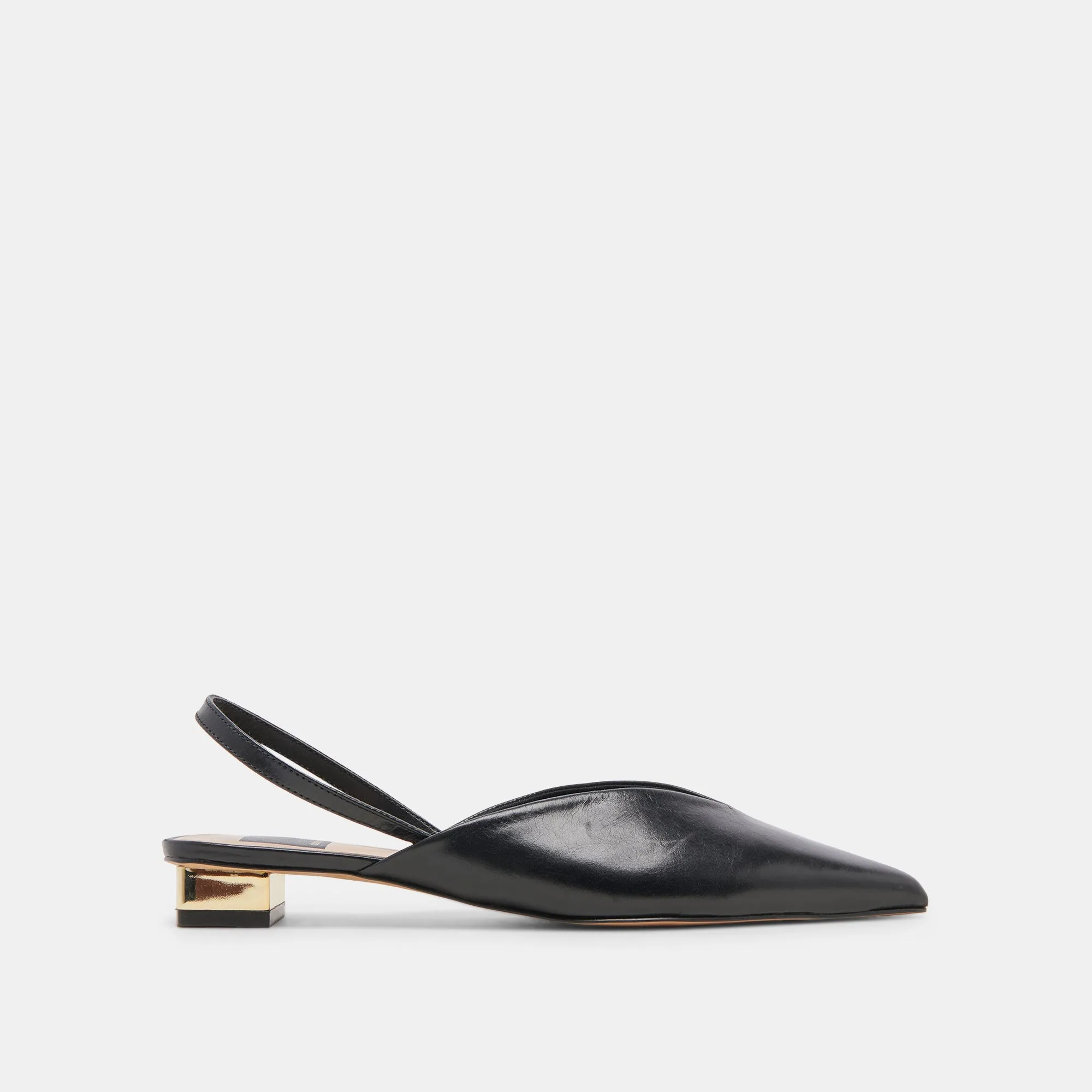 BYANCA FLATS BLACK LEATHER