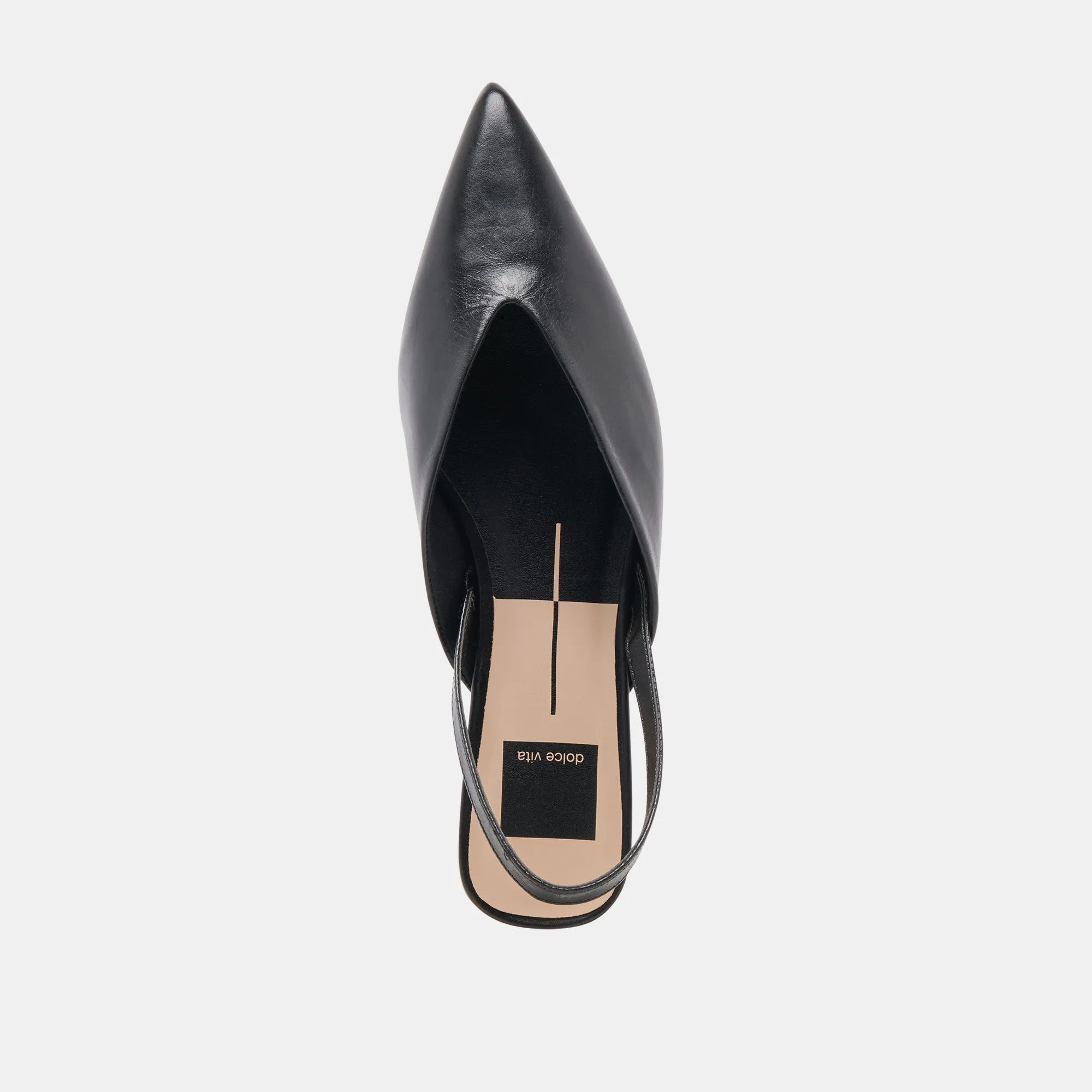 BYANCA FLATS BLACK LEATHER