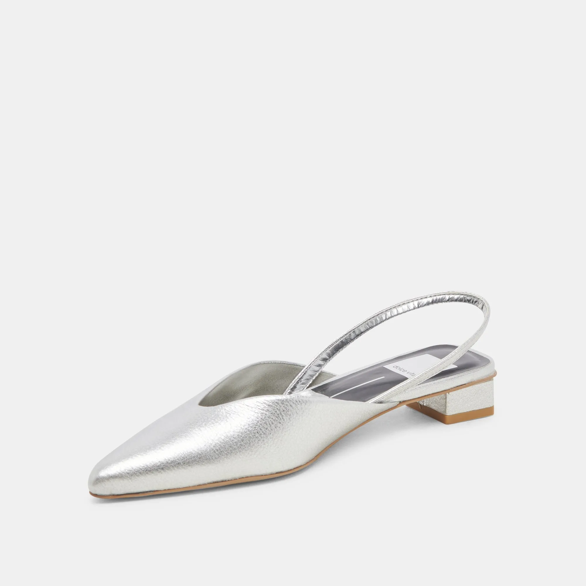 BYANCA FLATS SILVER DISTRESSED LEATHER