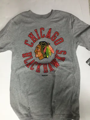 Chicago Blackhawks Reebok Gray Logo Youth Shirt