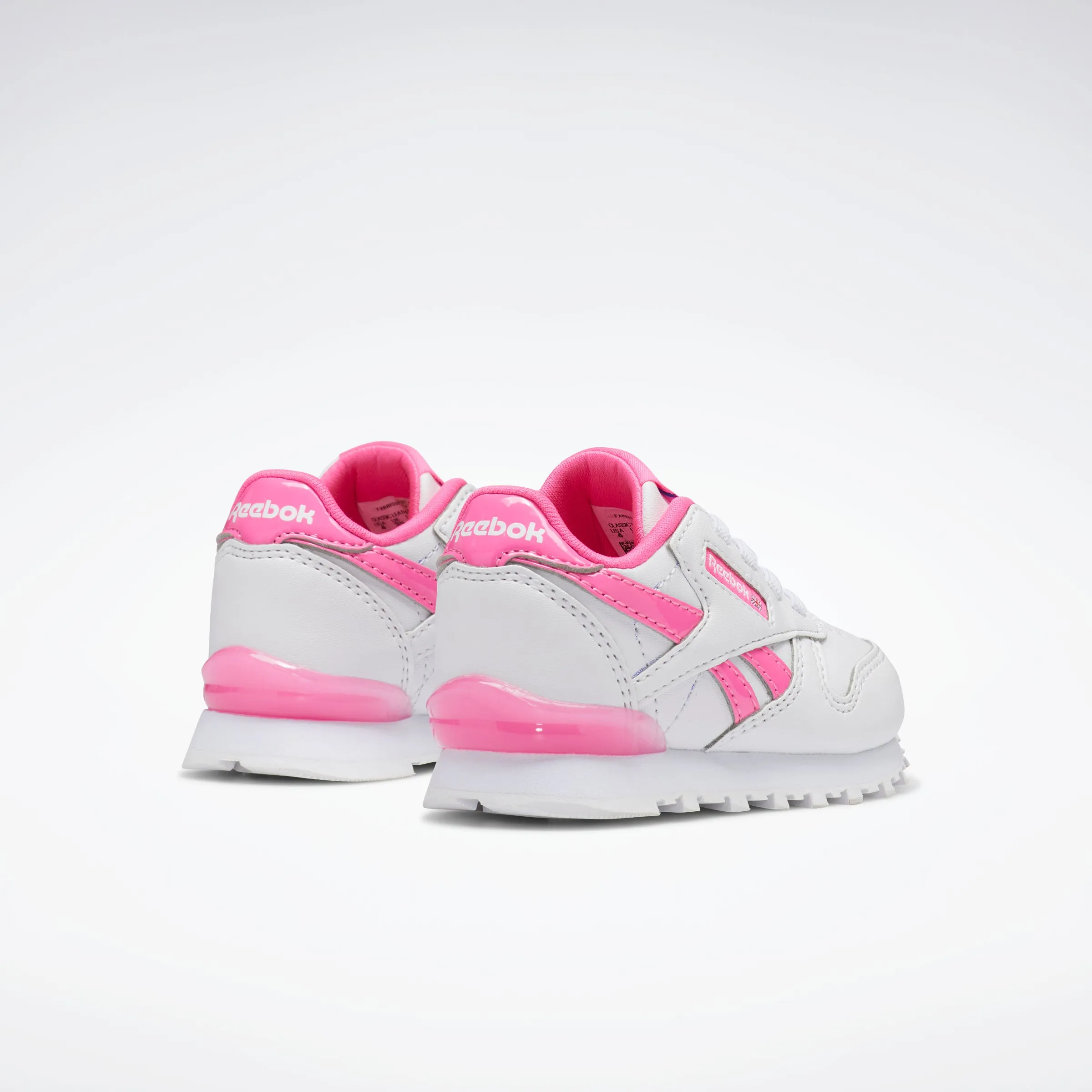 Classic Leather Step N Flash White/White/Atomic Pink