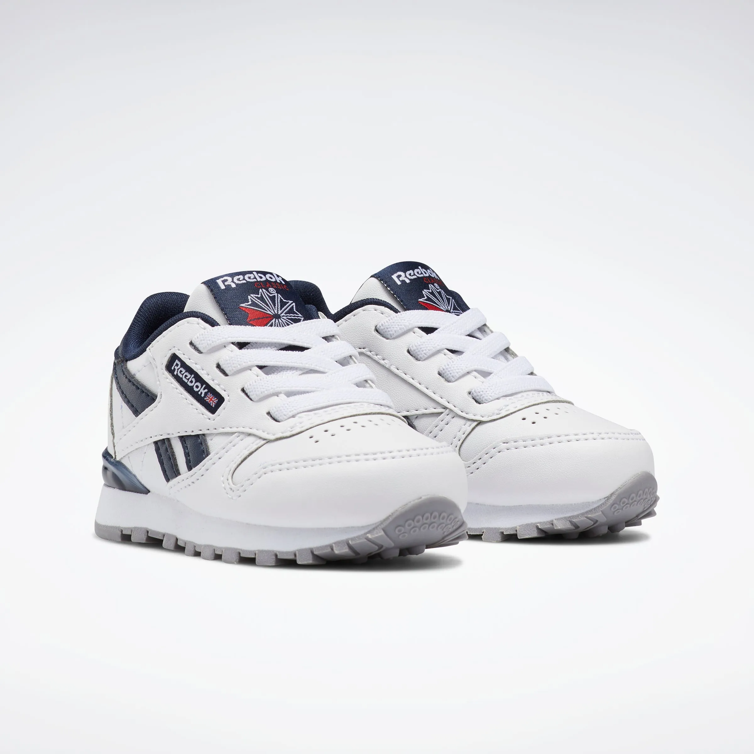 Classic Leather Step N Flash White/White/Vector Navy