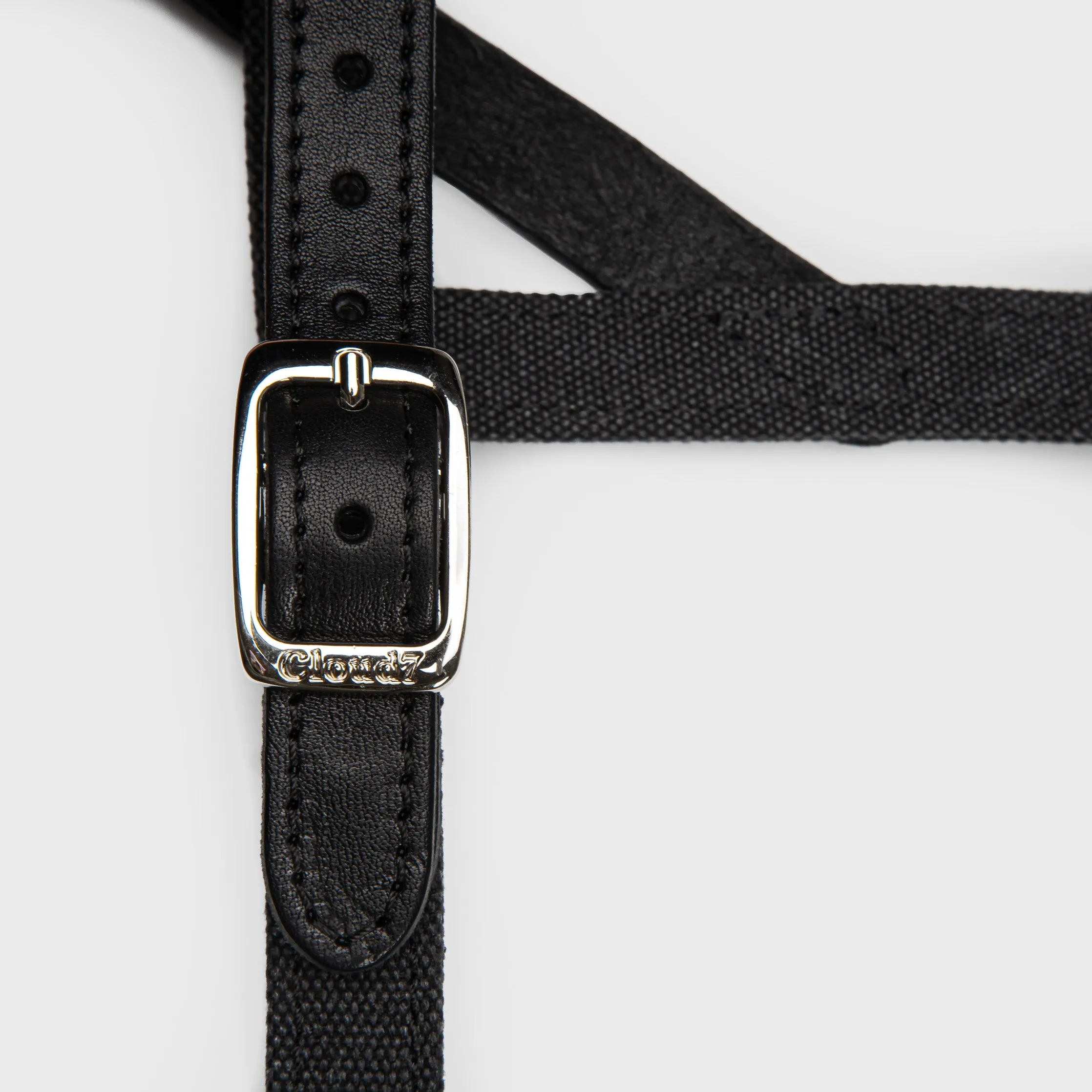 Cloud7: Tivoli Dog Harness in Canvas Leather, Black