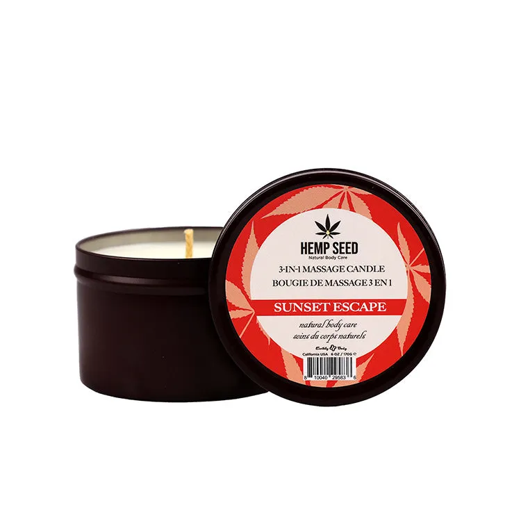 Earthly Body Hemp Seed 3-in-1 Massage Candle