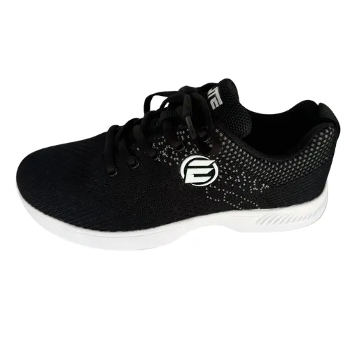 ELITE Women's Comfort Lace Up Black Bowling Shoes