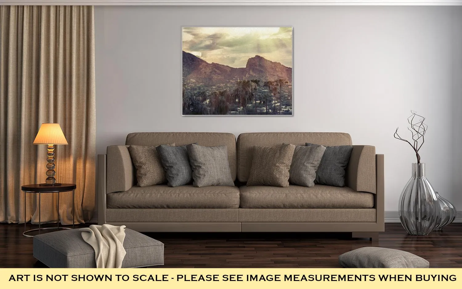 Gallery Wrapped Canvas, Camelback Mountain Valley Canyon Resort Destination Area Phoenixazusa