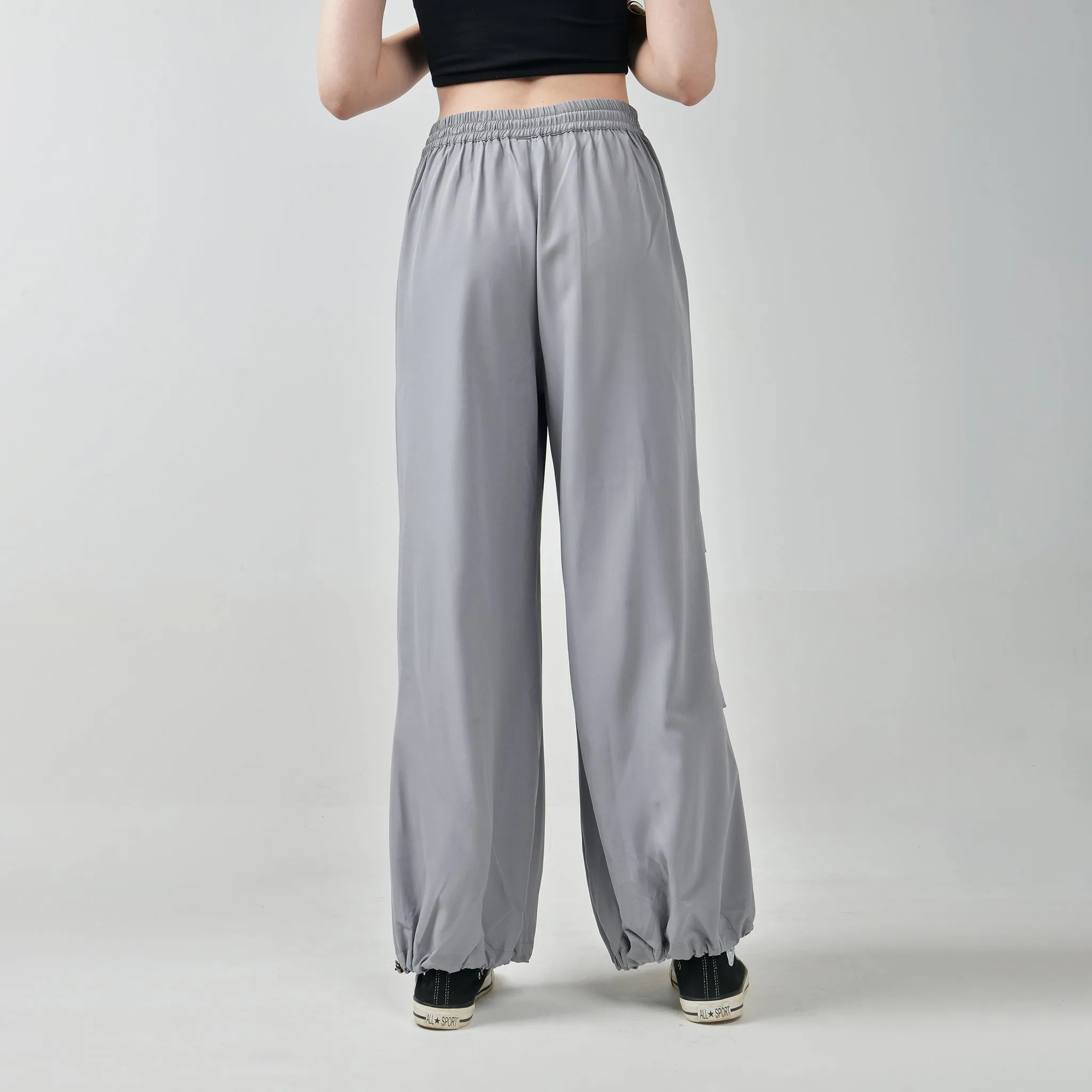 Grey & Blue Air Parachute Pants