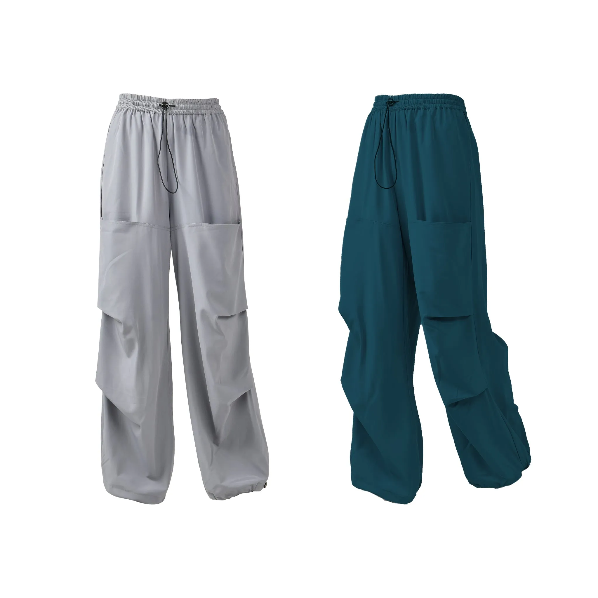 Grey & Blue Air Parachute Pants