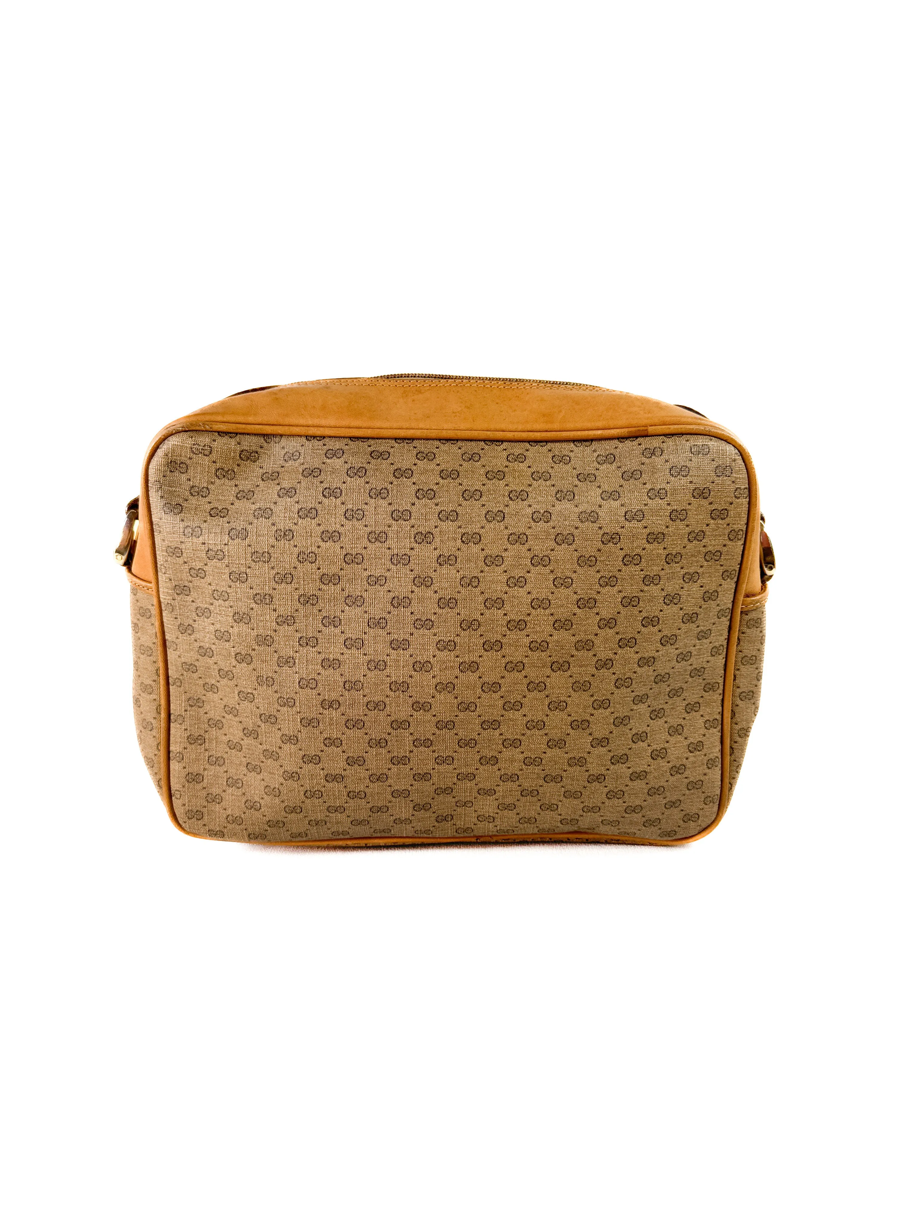 Gucci brown vintage signature crossbody