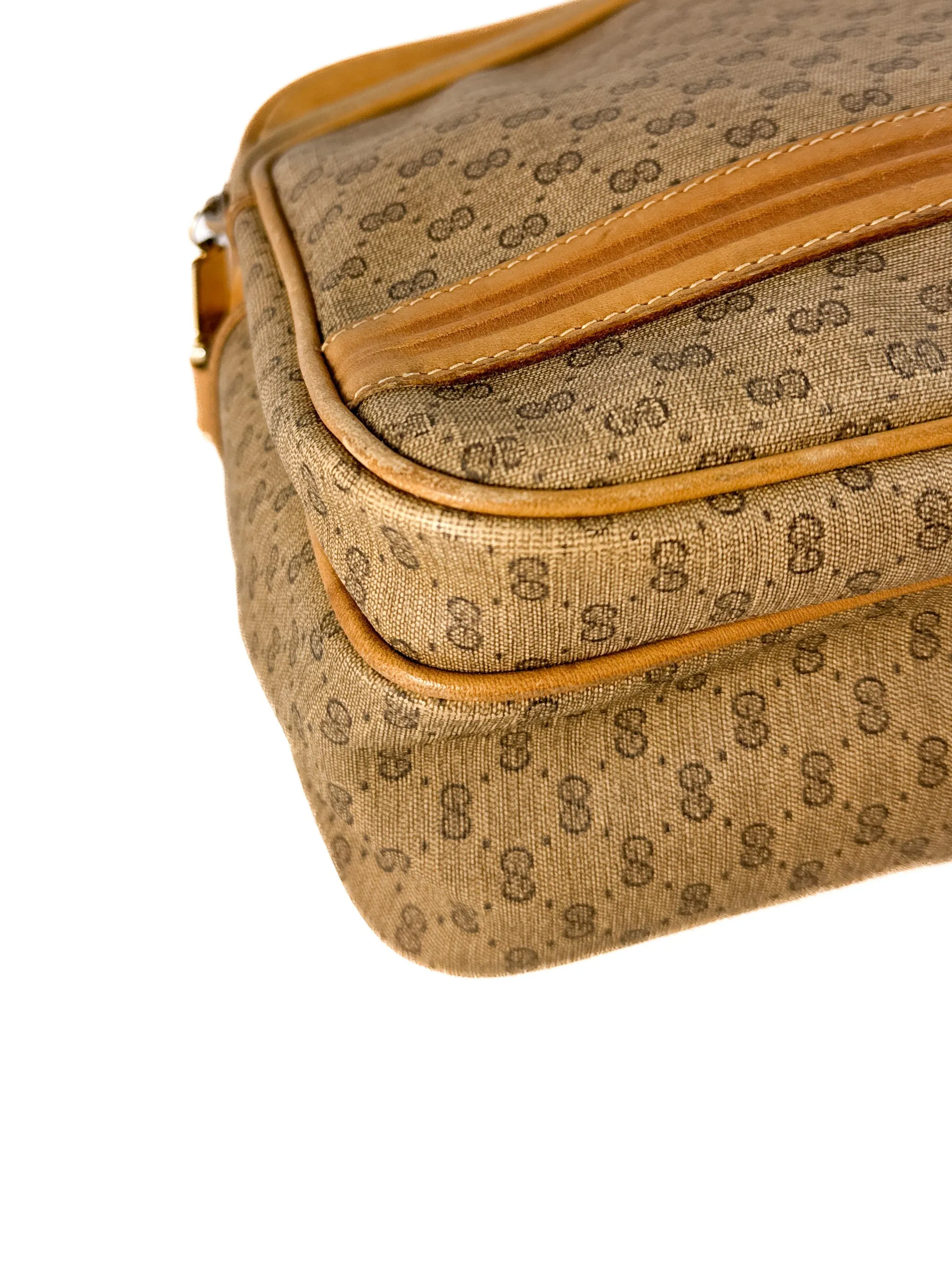 Gucci brown vintage signature crossbody