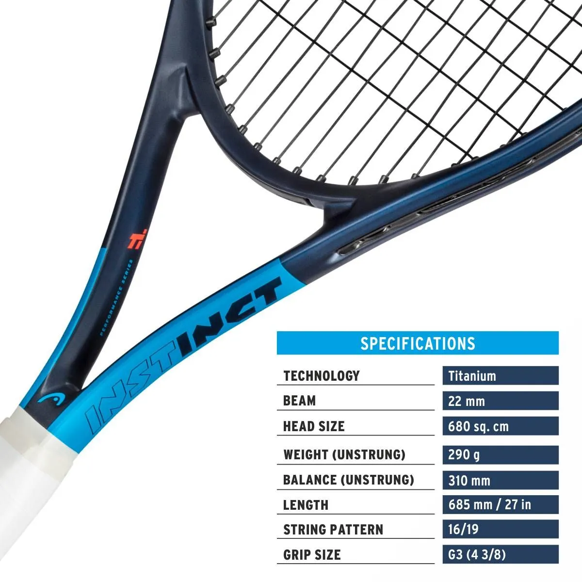 Head Ti Instinct Comp Tennis Racquet- 27 inch (Senior)