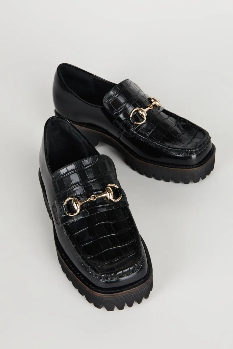 HK-2 CROC LUG SOLE LOAFER