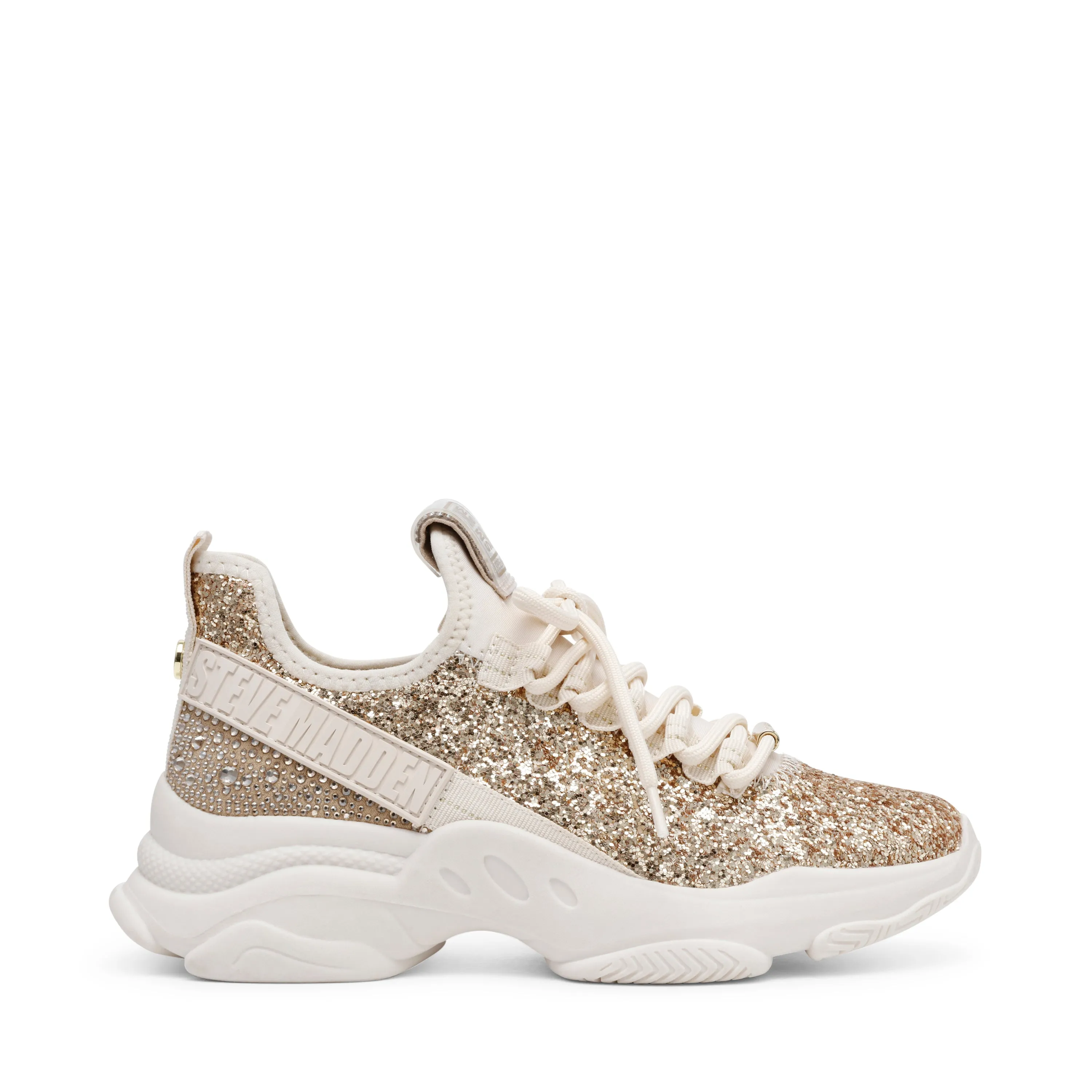 Glittery Gold Maxilla-G Sneaker - Designer Glitter Finish