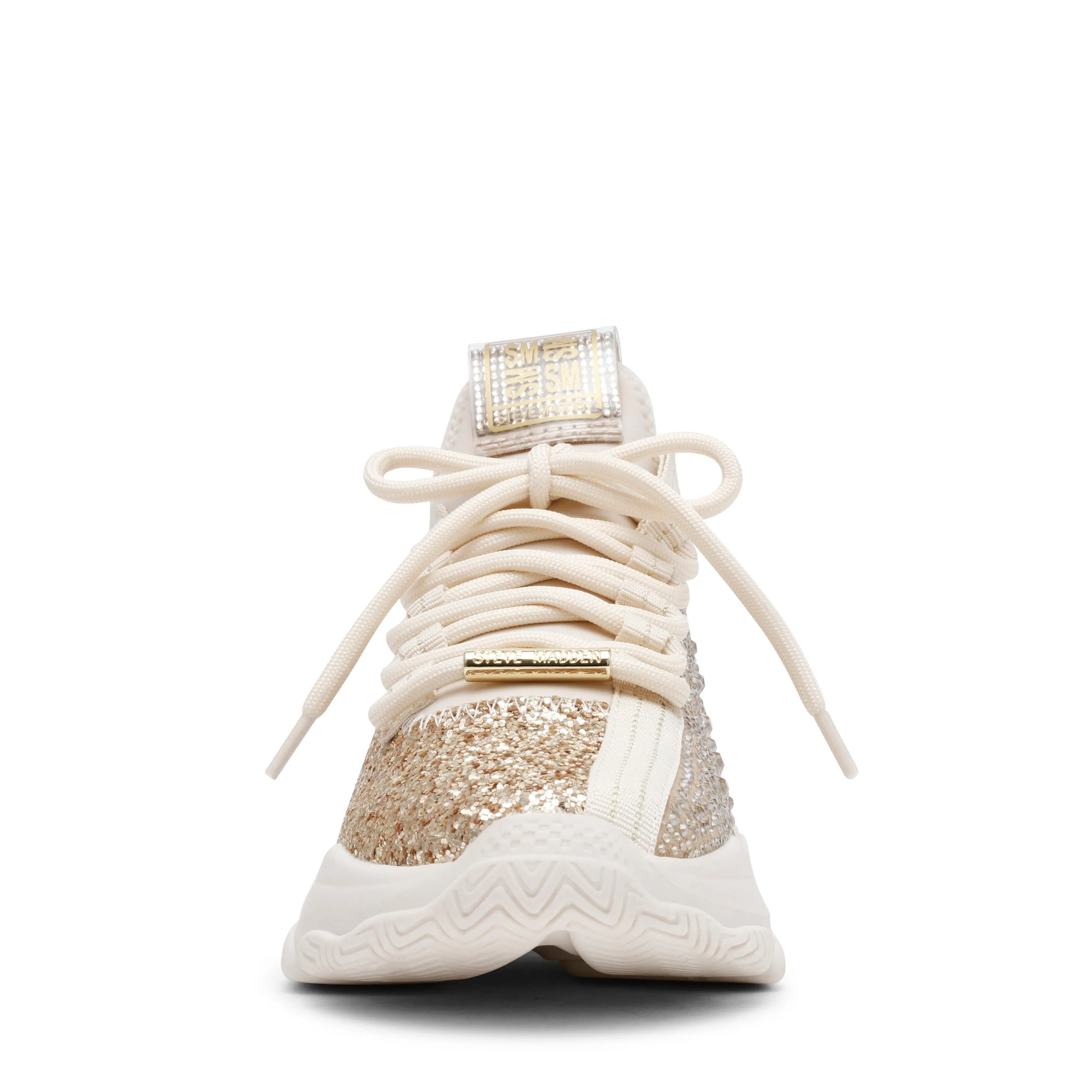 Glittery Gold Maxilla-G Sneaker - Designer Glitter Finish