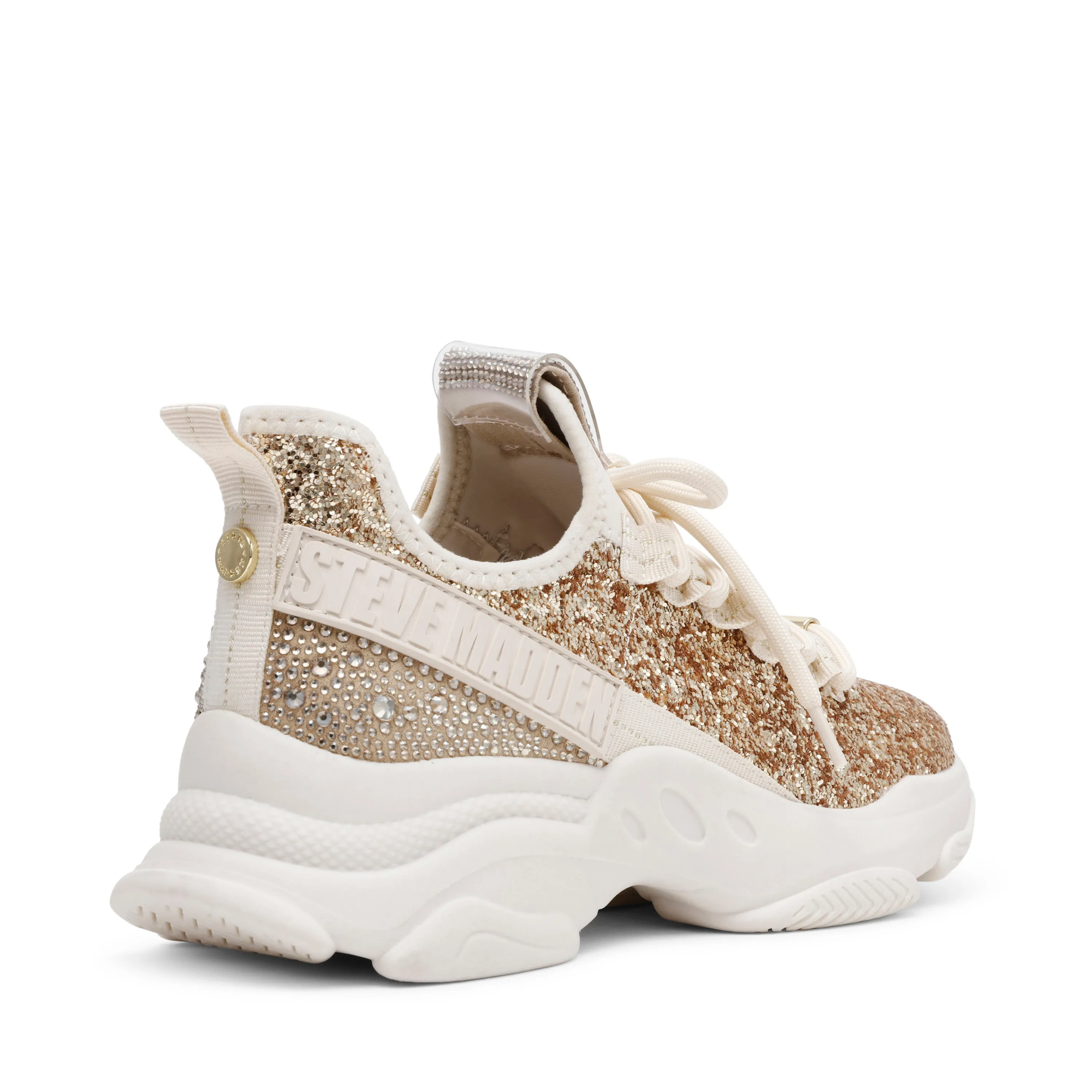 Glittery Gold Maxilla-G Sneaker - Designer Glitter Finish