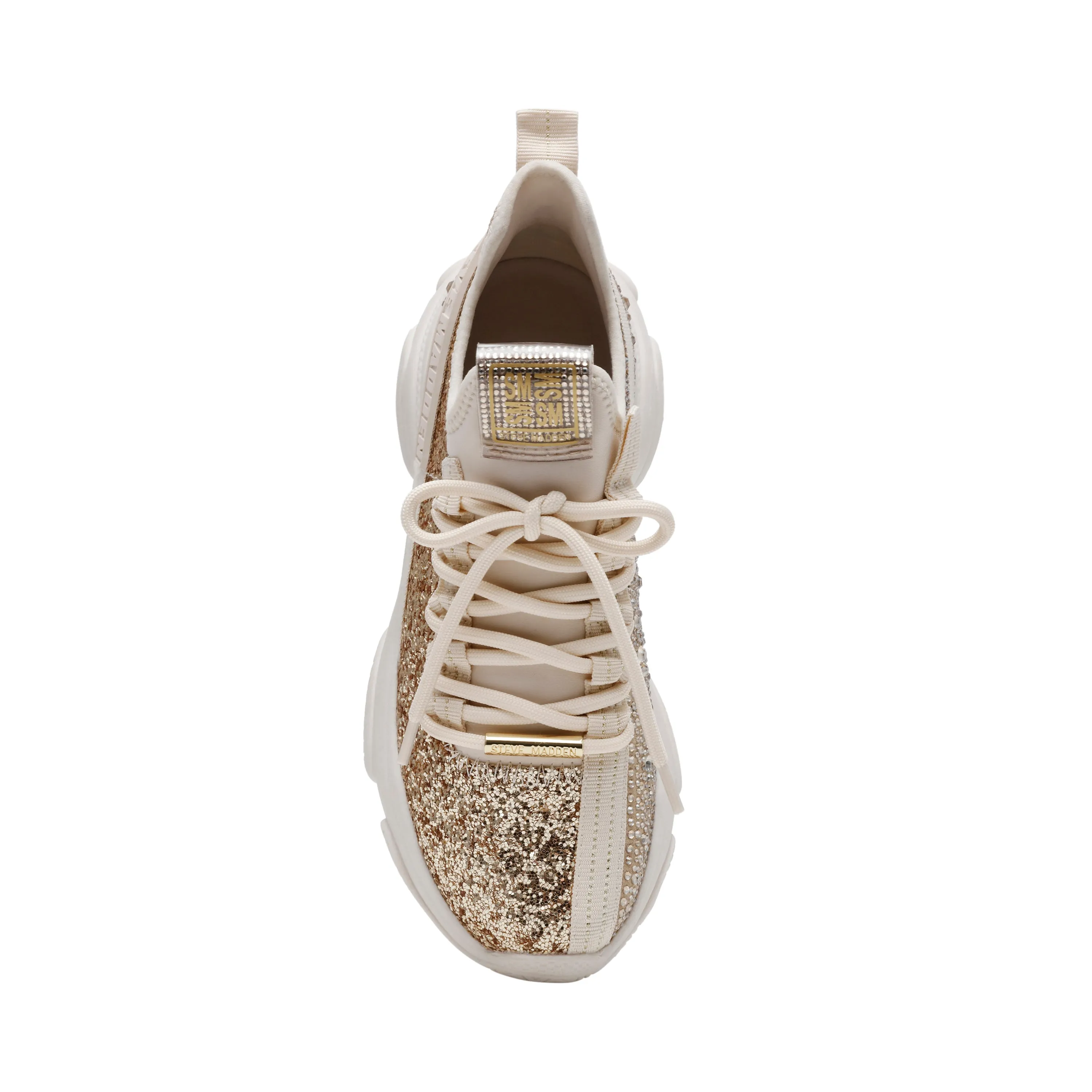 Glittery Gold Maxilla-G Sneaker - Designer Glitter Finish