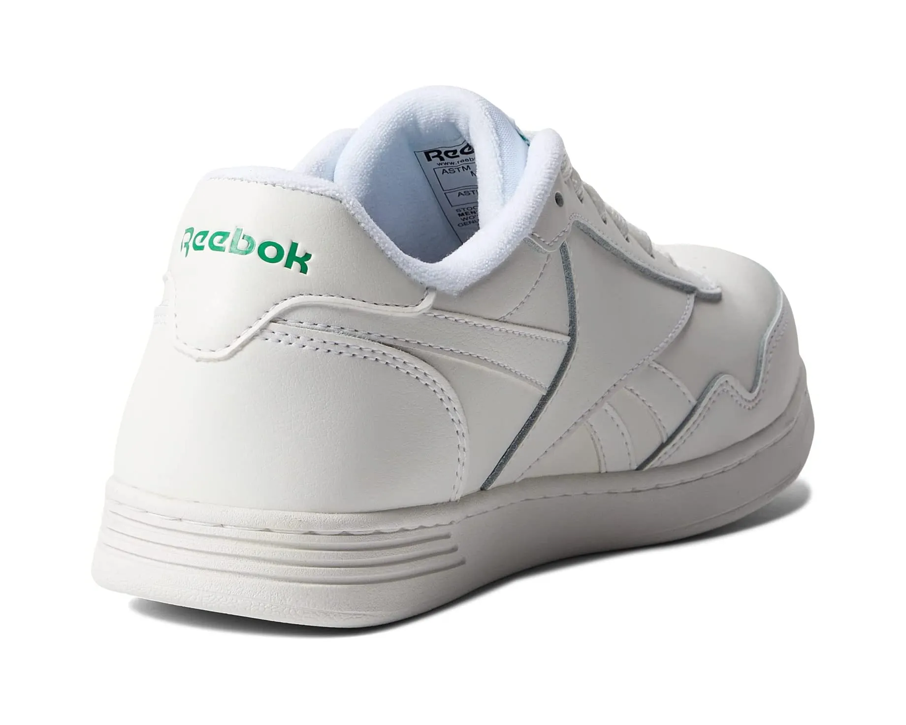 Men's Reebok Club Memt Work EH Comp Toe sneakers, white-green