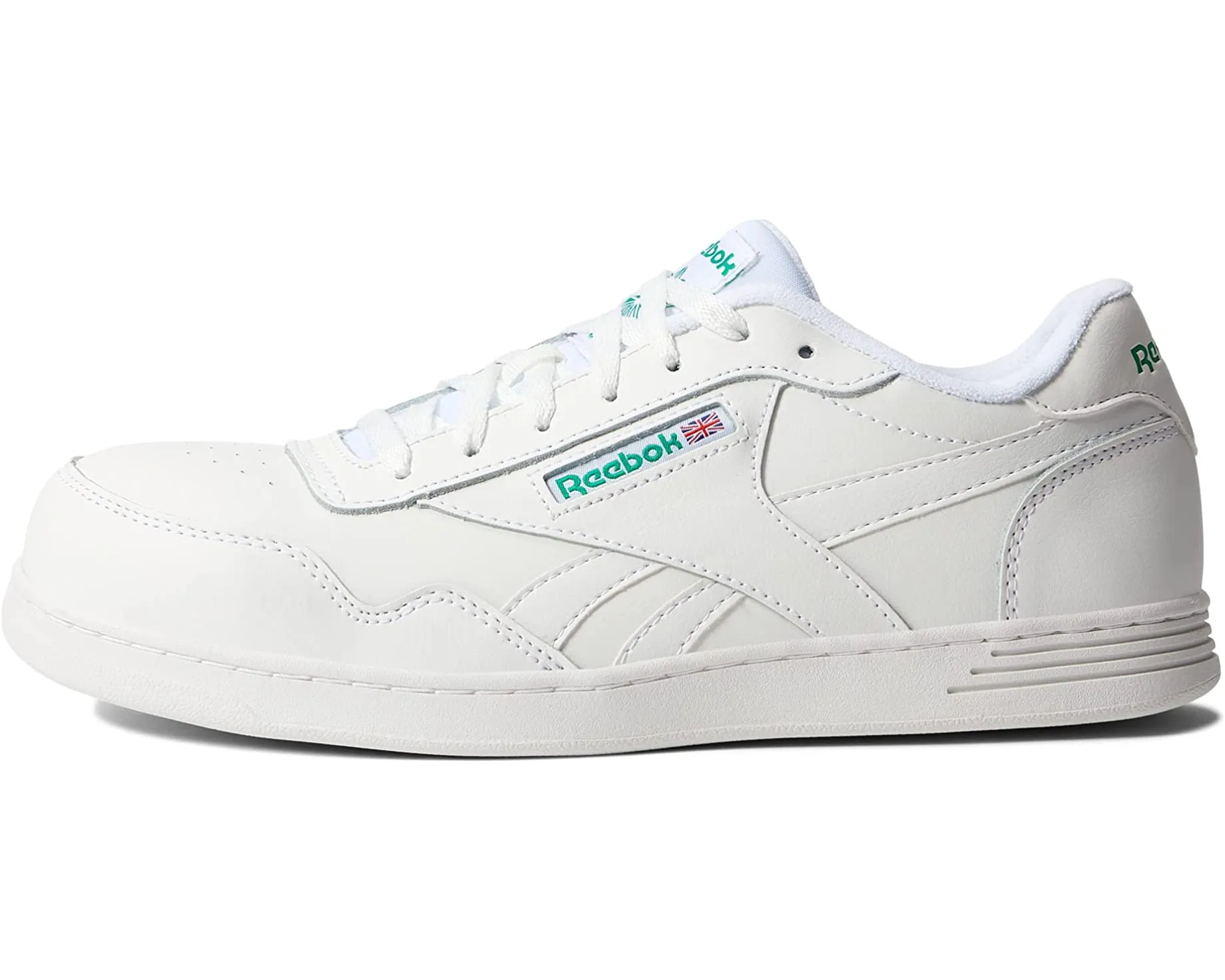 Men's Reebok Club Memt Work EH Comp Toe sneakers, white-green