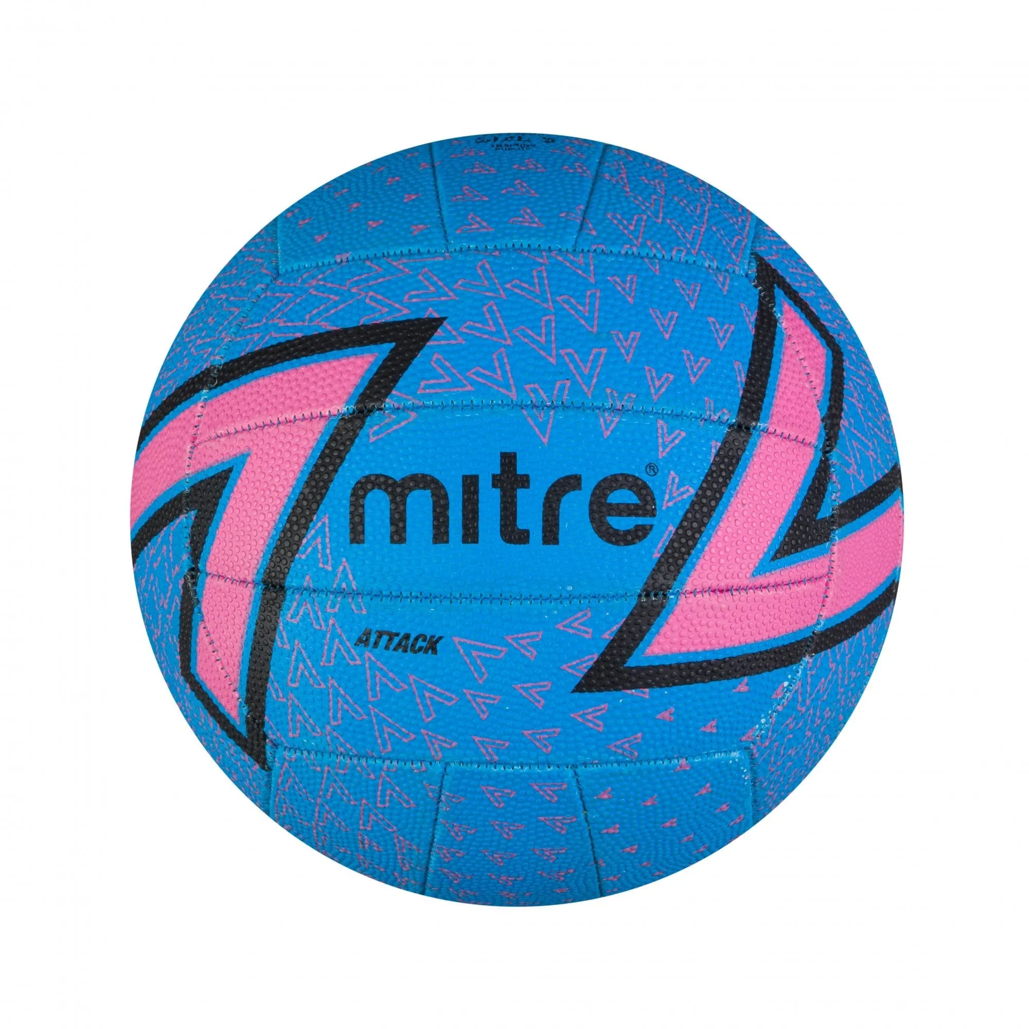 Mitre B1253 Attack Netball - Blue/Pink Size 5