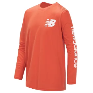 New Balance Boys Coral Glow Long Sleeve Tee