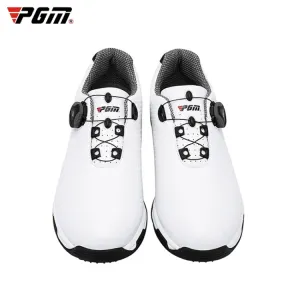 PGM Golf Breathable Rotating Buckle Sneakers Outdoor Sport Shoes for Men(Color:White Black Size:40)