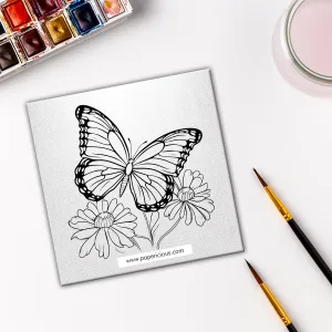 Pre Marked DIY Canvas - Butterflies Style 10