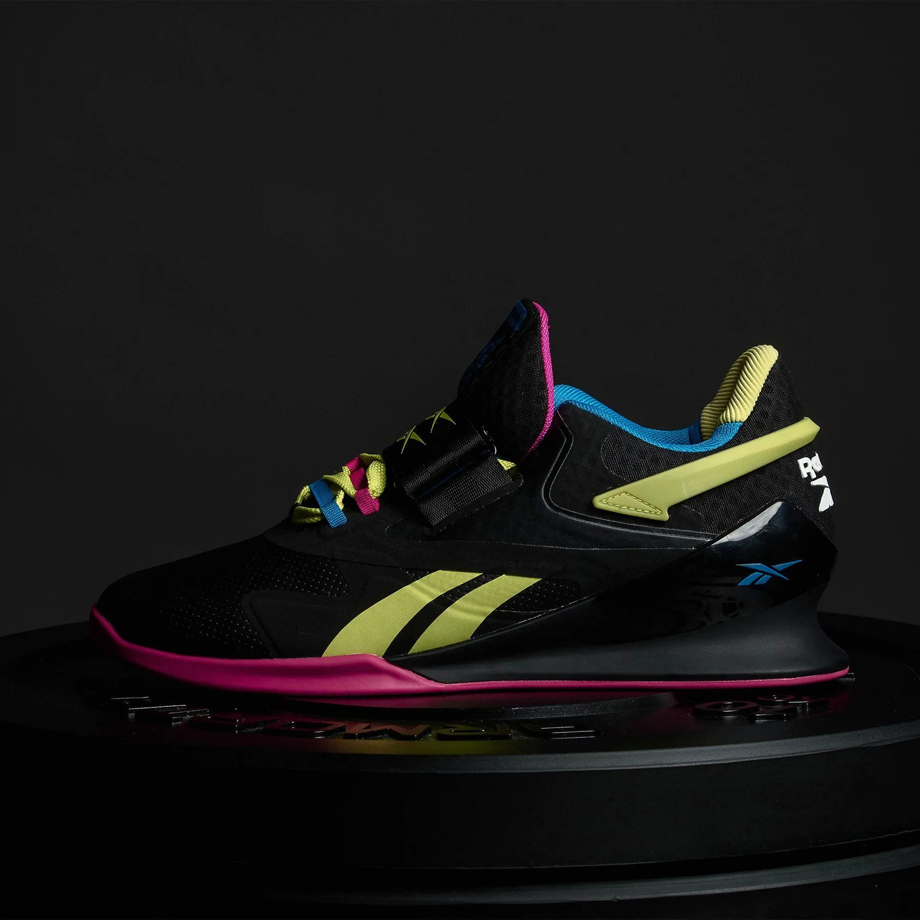 Reebok - Legacy Lifter II Shoes - Men's - BLACK/CHARTREUSE/PROUD PINK