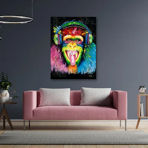 Retro Monkey Canvas