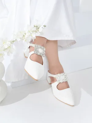 Solay Rhinestone Lace Heels