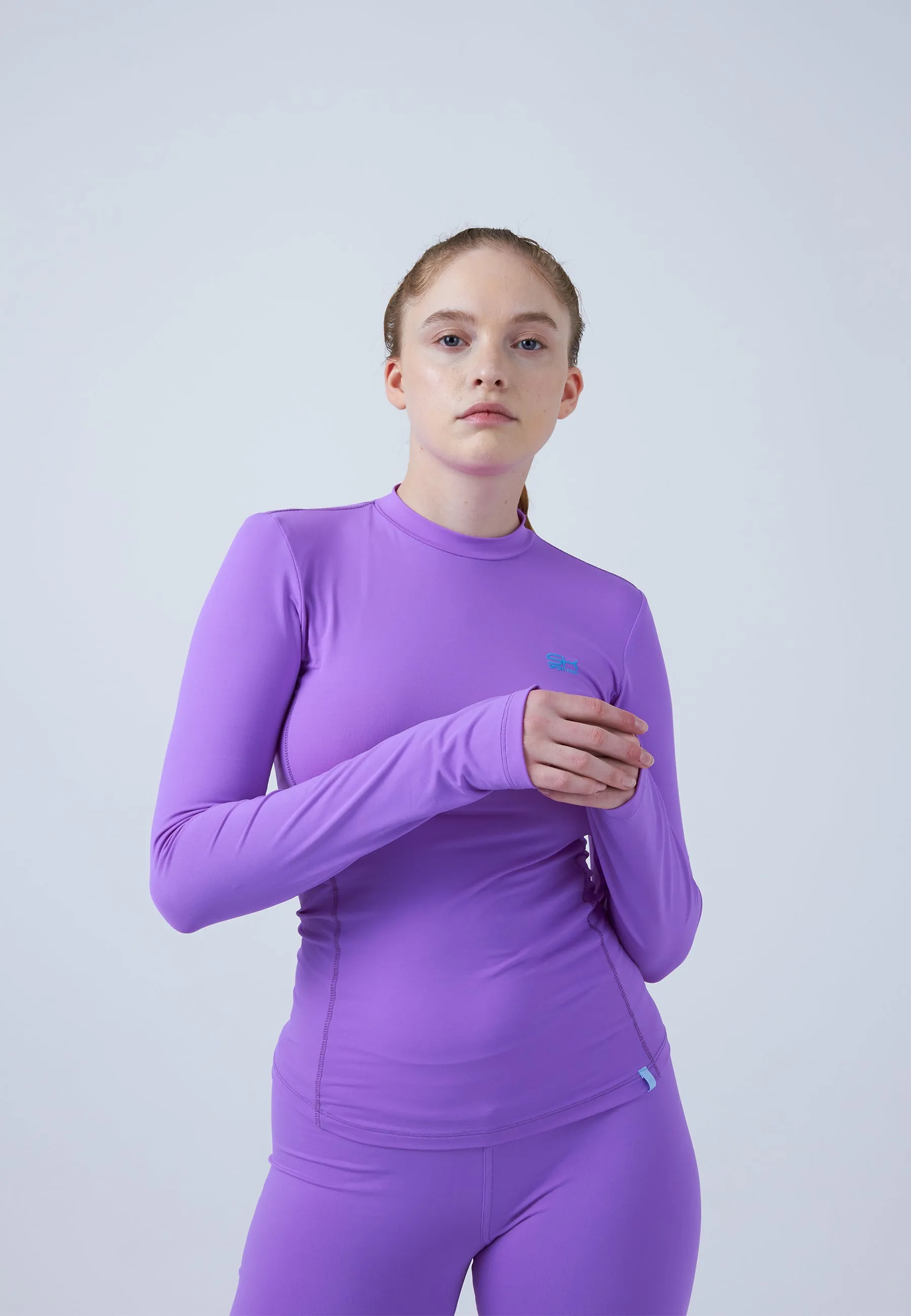 Tennis Longsleeve Shirt High-Neck, purple