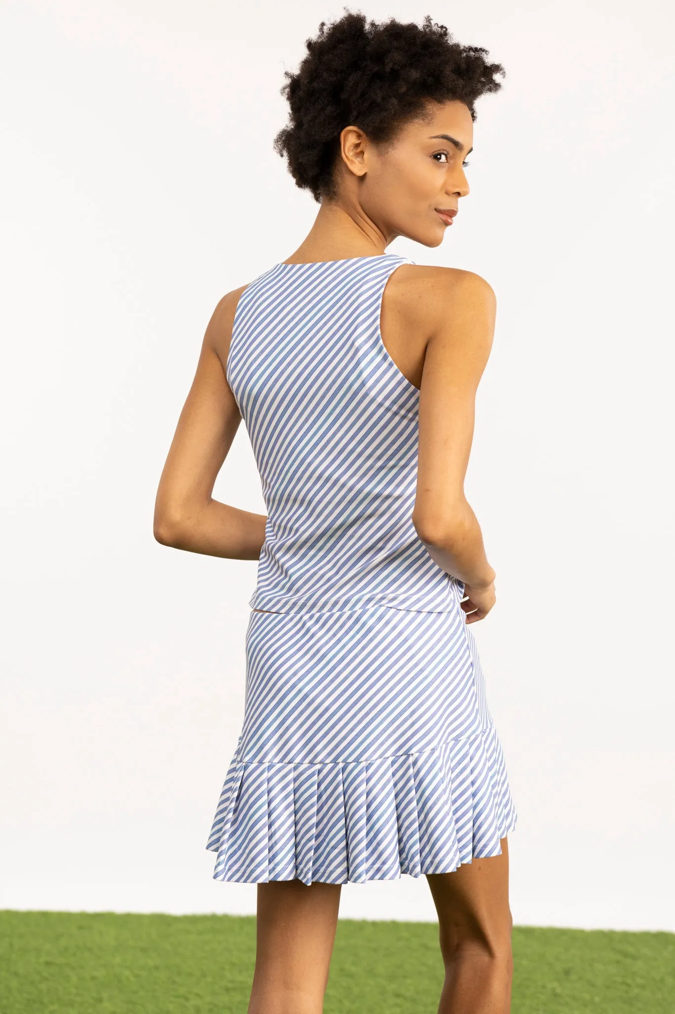 The Jessie Top - Chambray Stripe