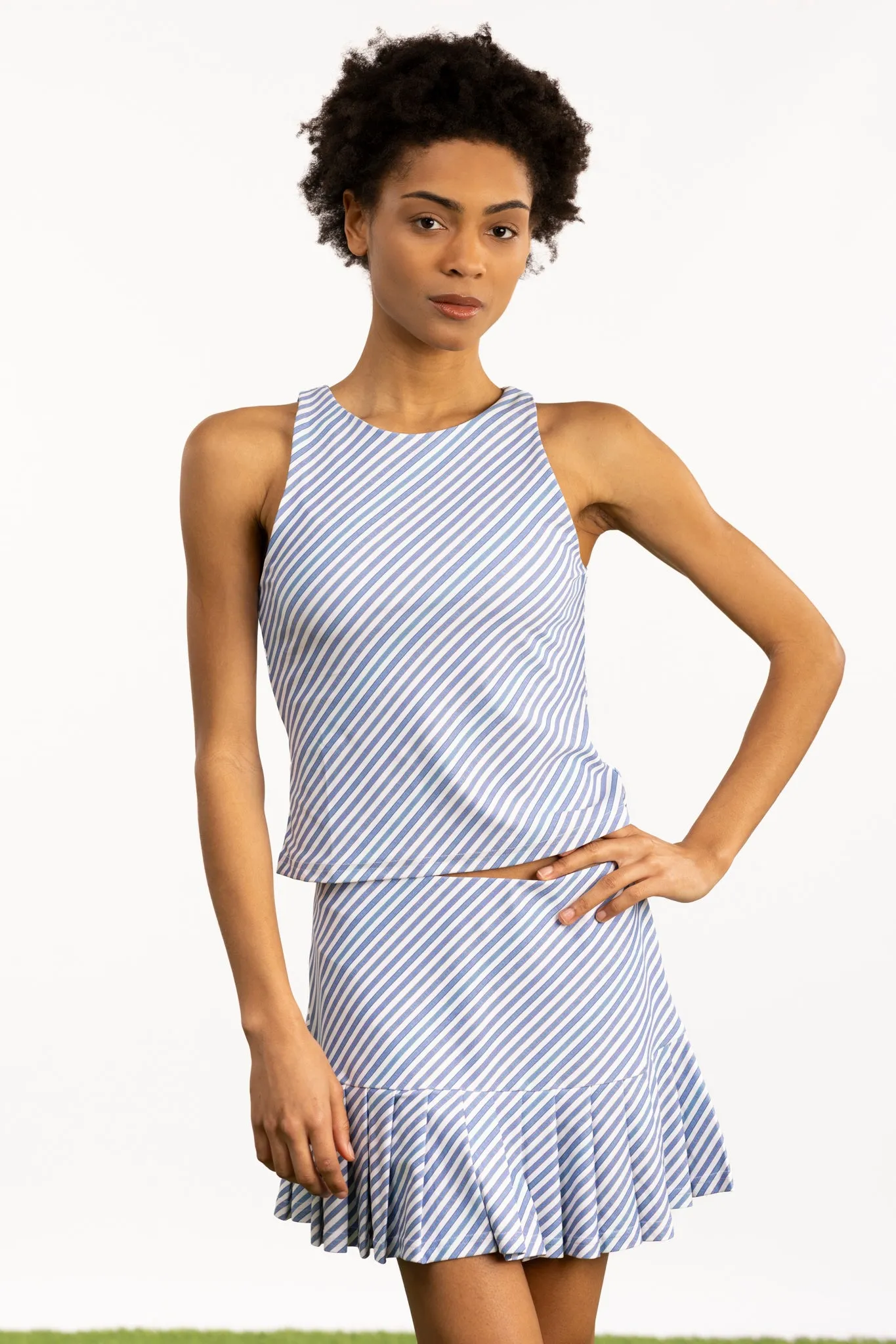 The Jessie Top - Chambray Stripe