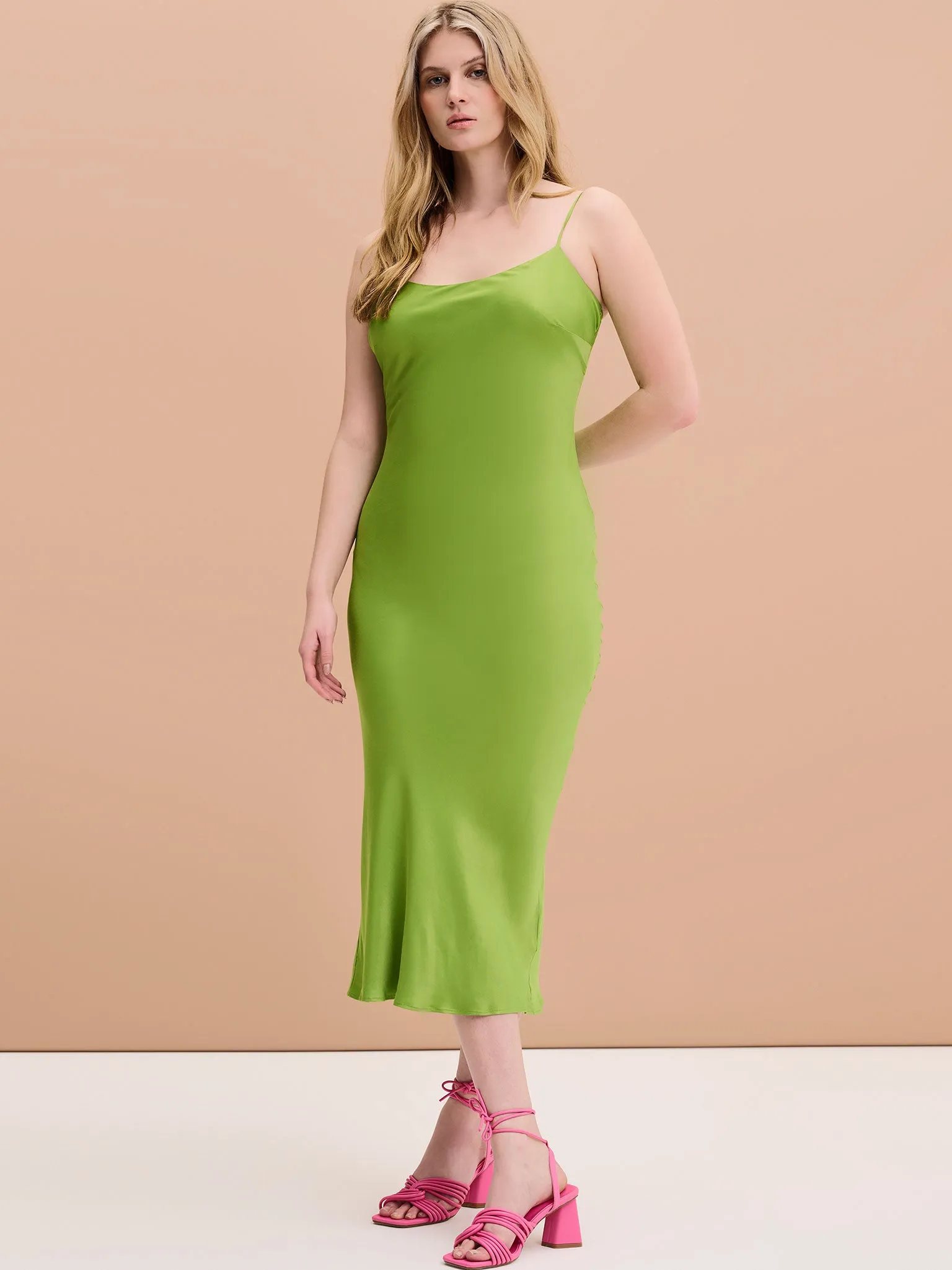 Walsh Slip Dress in Green